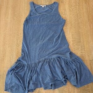 Sundry Blue Tank Dress Ruffle Hem Size 0 XS